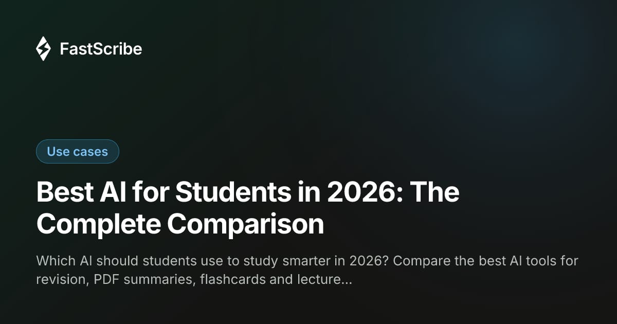 Best AI for Students in 2026: The Complete Comparison