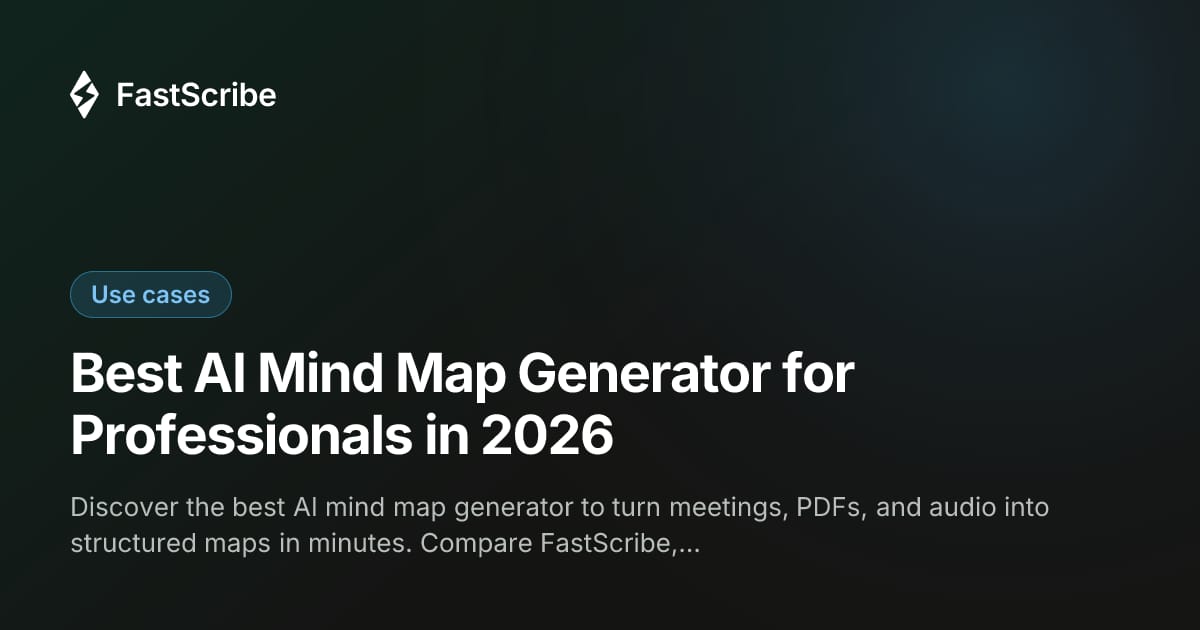 Best AI Mind Map Generator for Professionals in 2026